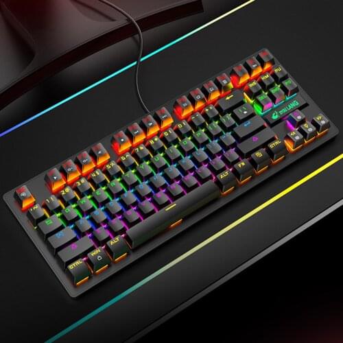 K2 87 Keys Universal Wired RGB Backlight Mechanical Keyboard Computer Accessory