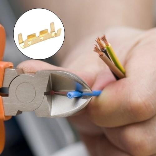 50pcs U-shaped Terminal Tab Cold Inserts Connectors Cold Terminal Small Teeth Fascia Terminal Portable Crimp Cable Terminals