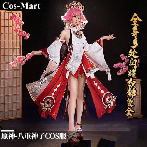 New Game Genshin Impact Yae Cosplay Costume Gorgeous Sweet Uniform Dress Full Set Female Activity Party Role Play Clothing S-XL