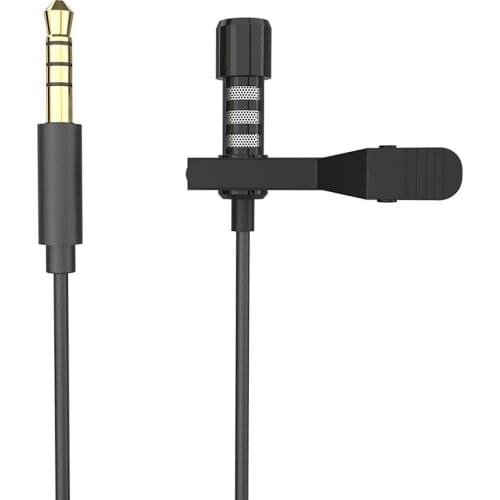 200cm Mini Microphone Portable Tie Clip Condenser Mic Wired Microphone for iPhone iPad Android Smartphone PC Laptop Recording
