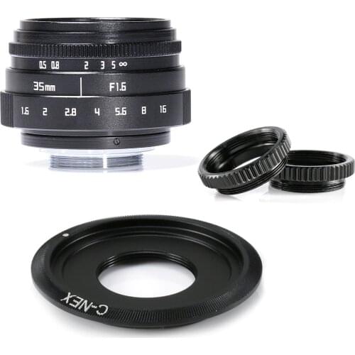 New arrive fujian 35mm f1.6 C mount camera CCTV Lens II for Sony NEX E-mount camera & Adapter bundle