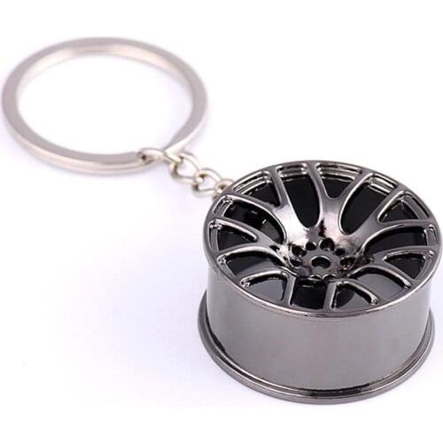 Fit Wheel Rim Keychain Creative Auto Part Car Keyring Ring fob Chain Interior Rings Key Key Key Key Ring Car Accessories W6X5