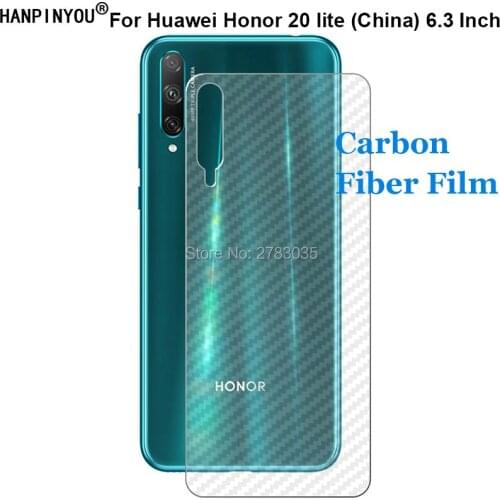 For Huawei Honor 20 lite (China) 6.3" Durable 3D Anti-fingerprint Carbon Fiber Back Film Screen Protector (Not Tempered Glass)