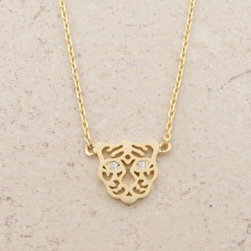 Daisies 10PCS Fashion Style Gold Silver Plated Tiger Pendant Necklace Choker Tiger Animal Necklace Women Statement Necklace