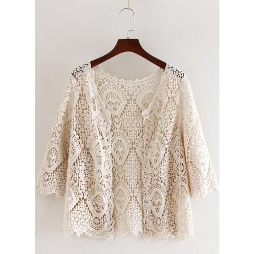 Air-Conditioning Shirt WomenS Hollow Knit Sweater 2020 Summer Thin Jacket With Sling Sun Protection Shirt And Cardigan Shawl