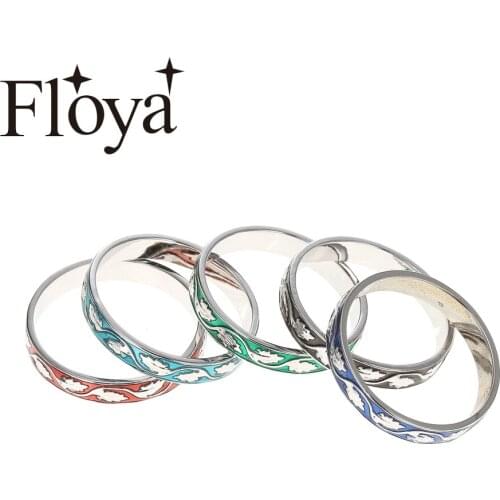 Floya Leaf Stackable Filled Ring Argent Copper Inner Rings 4mm Width Interchangeable Combination Band Arctic Symphony Collection