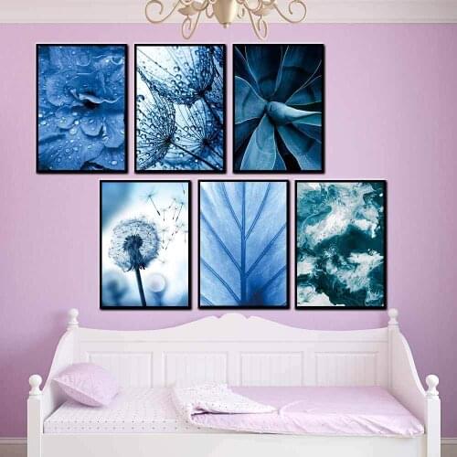 Modern Minimalist Plant Decorative Painting Dandelion Sofa Background Hanging Picture Ins Style Bedside Light Luxury Mural
