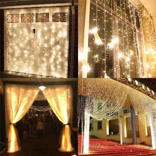 LED Fairy Lights Curtain Christmas Lights Outdoor Indoor 220V 110V Waterproof Garland LED Curtain String Light Party Decoration