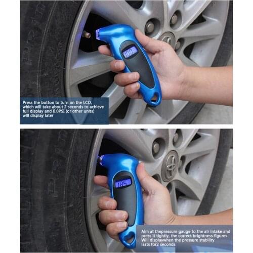 TG105 Digital Car Tire Tyre Air Pressure Gauge Meter LCD Display Manometer Barometers Tester For Car Truck Motorcycle Bike