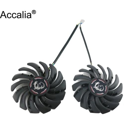 2pcs/Set For MSI GTX1650 1660 1660Ti GPU Cooler PLD09210S12HH Graphics Card Fan For GTX1650 GTX1660 GAMING/X Video Cooling