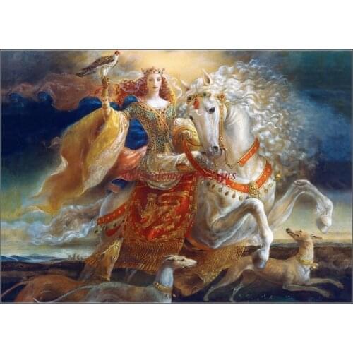 Needlework for embroidery DIY French DMC High Quality - Counted Cross Stitch Kits 14 ct Oil painting - Eleanor of Aquitaine II