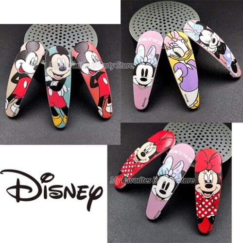 Girl Hairpins Disney Mickey Minnie Donald Duck Hairclip Toddler Child Cute Hair Accessories Decoration Infant Kid Birthady Gift