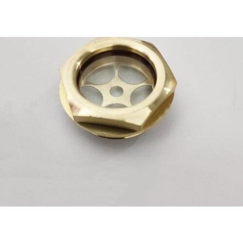 1/4" 3/8" 1/2" 3/4" 1" 1-1/4" BSP Male Thread Brass Hex Head Oil Level Gauge Sight Glass Window For Air Compressor Machine Tool