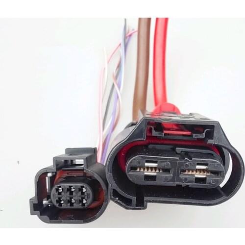 1sets/lot 2 Pin+6 Pin Steering Gear Plug Connector Wire Harness Cable Pigtail For VW Tiguan Touareg Audi Porsche 4G0 906 234 A