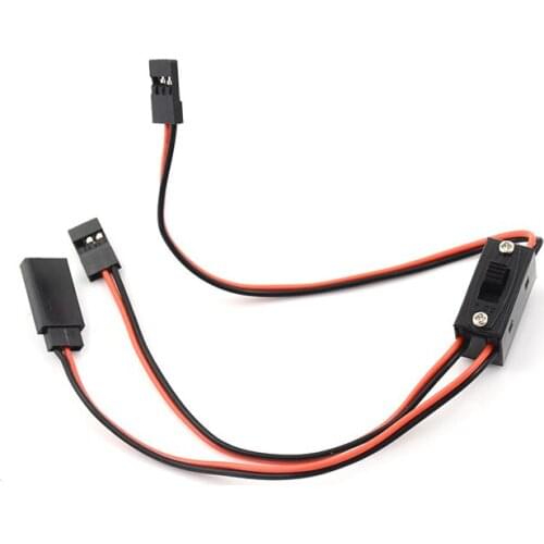 1pcs Control Receiver Power Switch Three Interfaces RC Switch Receiver Battery On/Off With JR Lead Connectors And Charge Lead