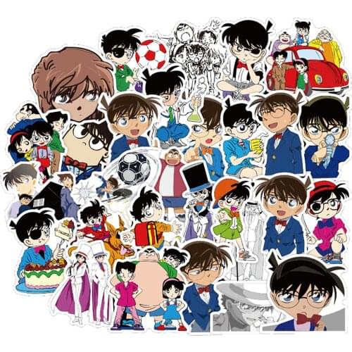 50PCS Detective Conan Anime Graffiti Stickers DIY Car Motorcycle Luggage Guitar Skateboard Waterproof Classic Toy Sticker Decal