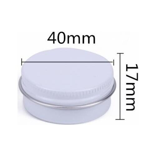 1000pcs 15g White Aluminum Jar 15ml white metal aluminum tins Cosmetic Packaging Container cosmetics container SN117