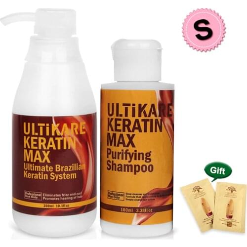 11.11 Brazilian keratin 8% formalin 300ml keratin treatment&100ml purifying shampoo hair straightening hair treatment set