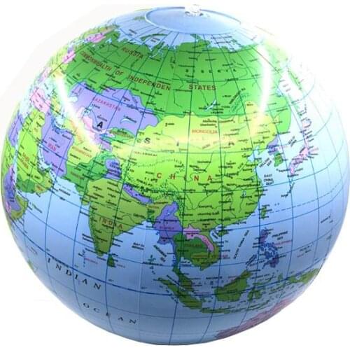 200 Pcs 30cm Inflatable Globe World Earth Ocean Map Ball Geography Learning Educational Globe Ball for Kids