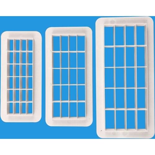 3Pcs Rectangular Fondant Cake Decorative Mold Baking Biscuit Cookies Cutter Mould