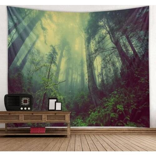 Beautiful Natural Forest Printed Large Wall Tapestry Wall Hanging Bohemian Wall Tapestries Mandala Wall Art Deco