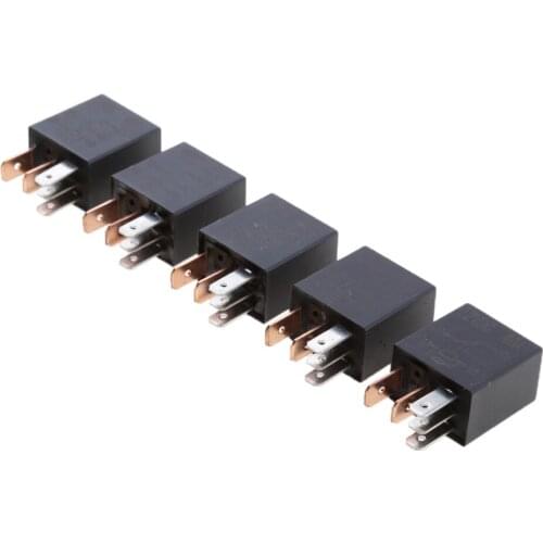 5 Pieces 12V Micro 30A 5 Pins Automotive Changeover Relay Car Bike Boat