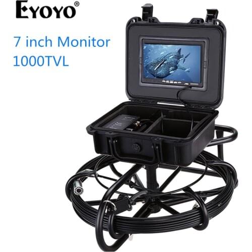 Eyoyo 7 inch LCD Pipeline Endoscope Inspection Camera 30M Underwater Industrial Pipe Sewer Drain Wall Video Plumbing System Cam