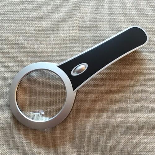 73mm 6X With 2 LED Lights Loupe Jewelry Reading Pocket Protable Fresnel Magnifying Glass Lens Hand Held Magnifier