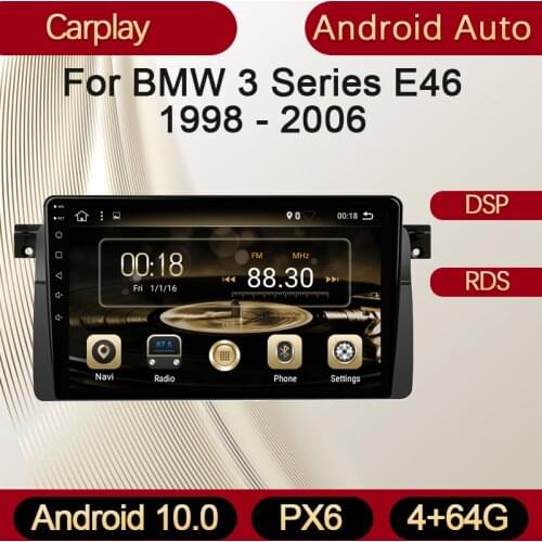 Iodun For BMW 3 Series E46 1998 - 2006 Car Radio Stereo Receiver Mp3 Player With Screen Carplay Android Auto 1 2 Din Bluetooth