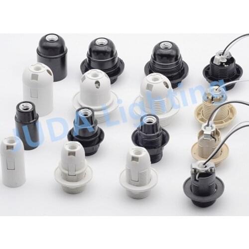 E27 E14 socket lamp holder lamp base Bakelite plastic lamp holder with cable wire for chandelier led bulb pendant light fittings