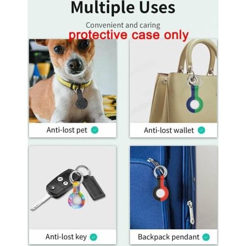 For AirTags Locator Tracker Convenient Carrying Color Protective Case Silicone Protective Cover For Apple Luxury Case AirTa C8B5