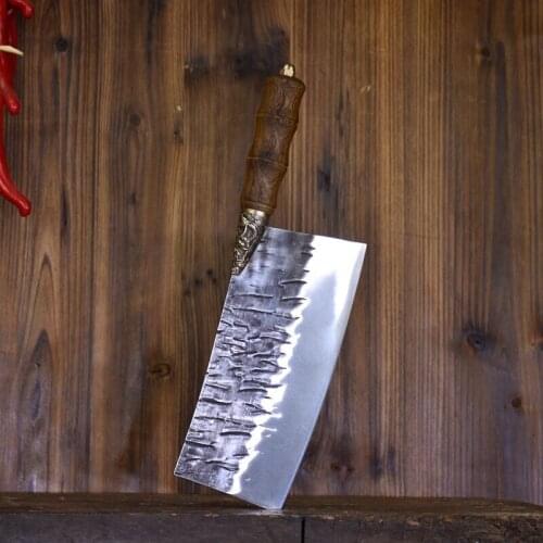 DEHONG 4Cr13MoV steel slicing knife Longquan kitchen knife pure hand forged knife sharp cook knife household kitchen knife