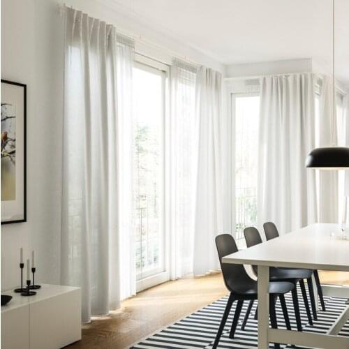 Two simple 1.45x2.5m transparent curtain semi shading curtain cloth size can be customized in a variety of colors