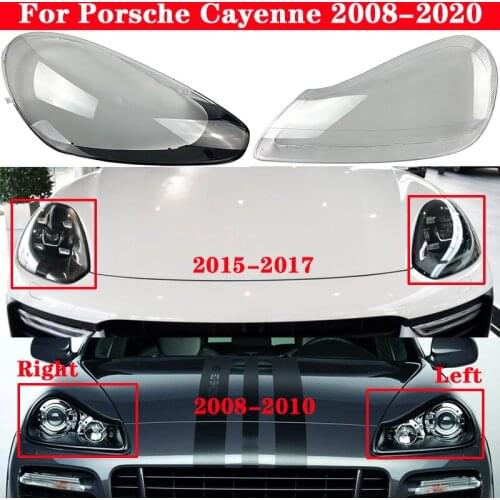 CP Car Front Headlight Cover For Porsche Cayenne 2008-2017 Headlamp Lampshade Lampcover Head Lamp light Covers glass Lens Shell
