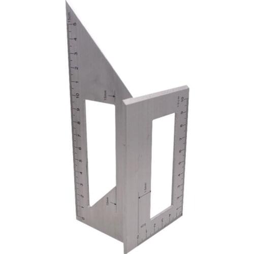 Aluminum Alloy Wooden Square Multifunction Ruler 45 90 Degree Gauge Woodworking