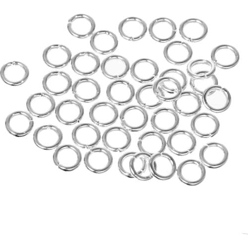 DoreenBeads Iron Based Alloy Opened Jump Rings Findings Round Silver color 5mm( 2/8") Dia, 1000 PCs new