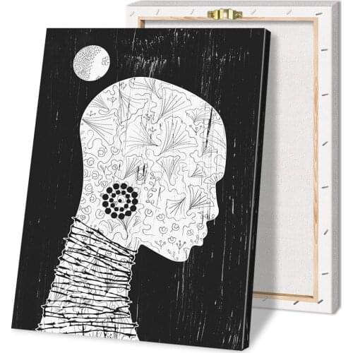 African American Woman Portrait Wall Art Print Canvas Painting Posters and Prints Wall Pictures Modern Home Decor with Frame