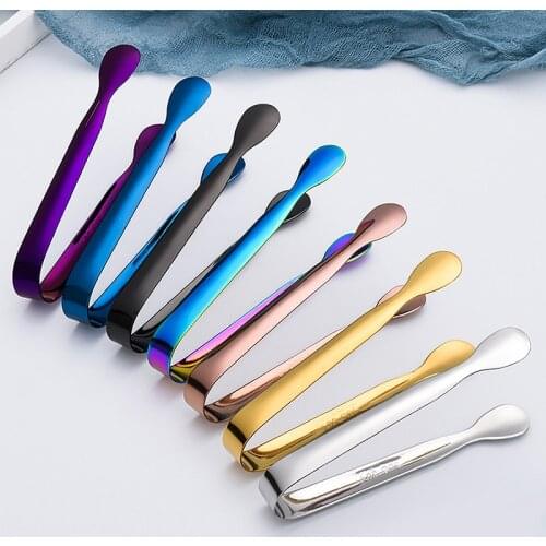 Multicolored Mini Sugar Tongs Small Ice Tongs Mini Serving Tongs Ice Clip Small Kitchen Tongs For Tea Party Coffee Bar Utensils