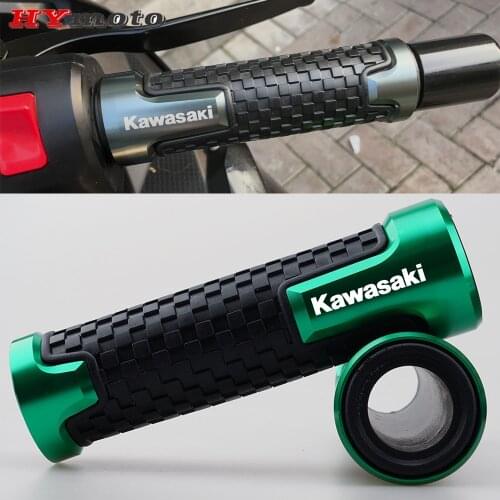 7/8'' 22MM Motorcycle CNC Handle Grips Motorbike Handlebar Ends For Kawasaki NINJA 300 400 ZX6R ZX9R ZX12R Z800 Z750 Z250 ER6N/F