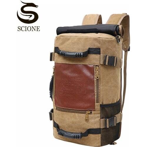 Men Women Waterproof Canvas Backpack Large Capacity Multifunctional Bag Big Travel Luggage Handbag Male Bagpack Shoulder Bags