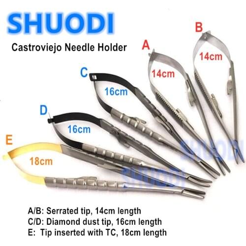 Dental Orthodontic Castroviejo Needle Holder Surgical Ligature Forming Tweezer Fine Beak Handle with lock Dentist Instrument