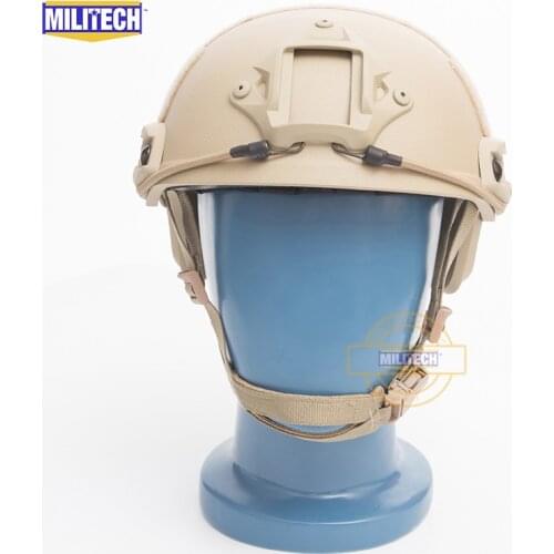 MILITECH FAST Tan FA Style Super ABS Airsoft Tactical Helmet Ops Core Style High Cut Training Helmet FAST Ballistic Style Helmet