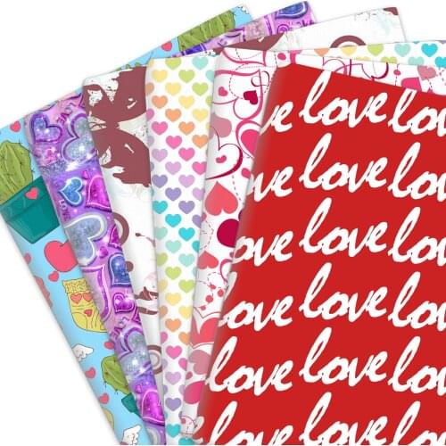 Love Valentines Day 100% Pure Cotton Or Polyester Cotton Material Patchwork Sewing Fabrics 50*145cm Quilt Needlework DIY Cloth