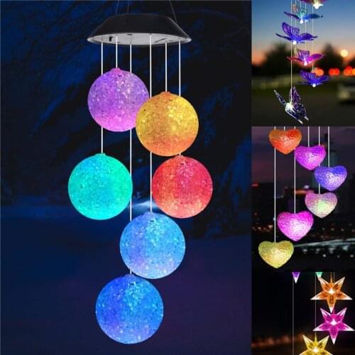 Solar String Windbell Lights Wind Outdoor Solar Lights Garden Decoration Lighting Outdoor Decorative