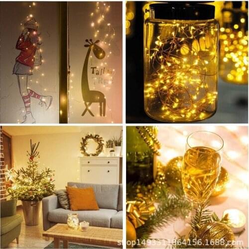 USB Silver Wire with Remote Control String Lights Christmas Birthday Party Decoration Lights Low Voltage 8 Flashing Lights