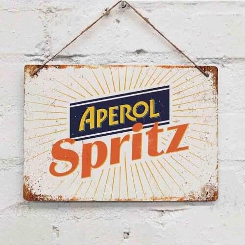 SPRITZ Vintage Metal Wall Sign Retro Pub Bar Mancave Cocktail Prosecco(Visit Our Store, More Products!!!)