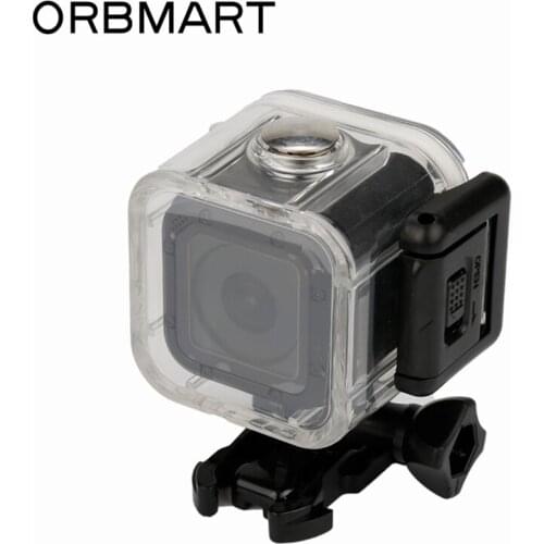 ORBMART 45M Waterproof Case Cover Housing For Go Pro Gopro Hero 5 Session 4 Session Sport Camera With Black Edition