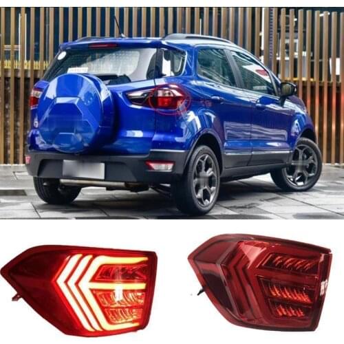2PCS LED Tail Light For Ford Ecosport 2013 - 2018 2019 Car LED Rear Bumper Light LED Brake Light Auto Bulb Decoration Lamp