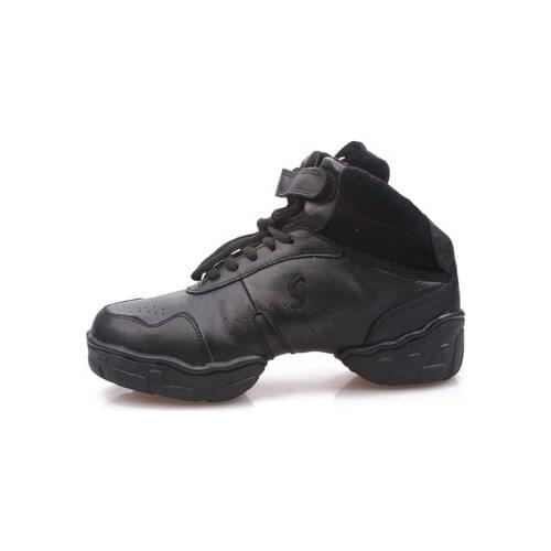 Shoes White Four Square Modern Jazz Shoes Woman Sports Sneaker Children Dance Shoes Leather Women Fitness Dance Shoes