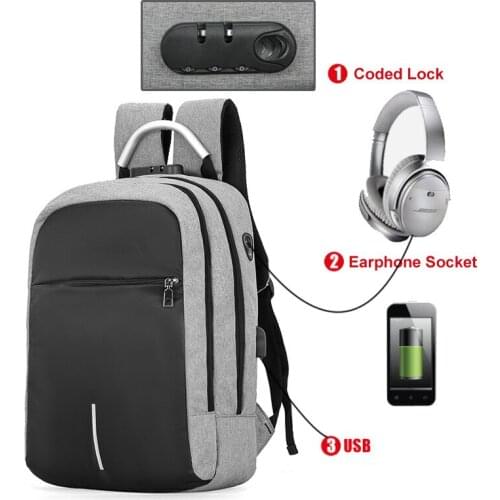 Women Men Backpacks Schoolbag USB Laptop Bag for Macbook Air Pro 13 14 15 15.6 Sleeve Case PC Notebook Computer Bags for Dell HP